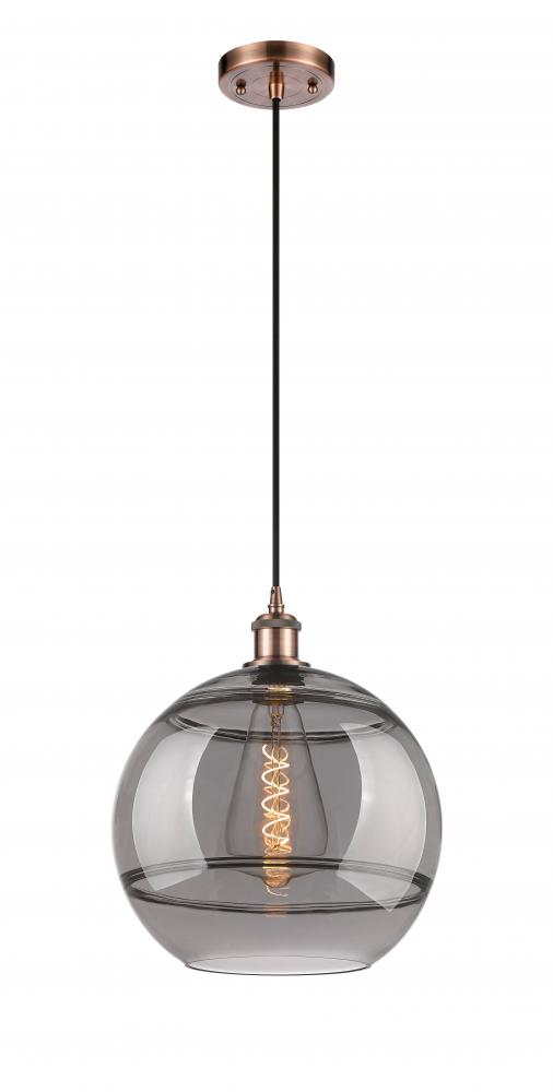 Rochester - 1 Light - 12 inch - Antique Copper - Cord hung - Mini Pendant