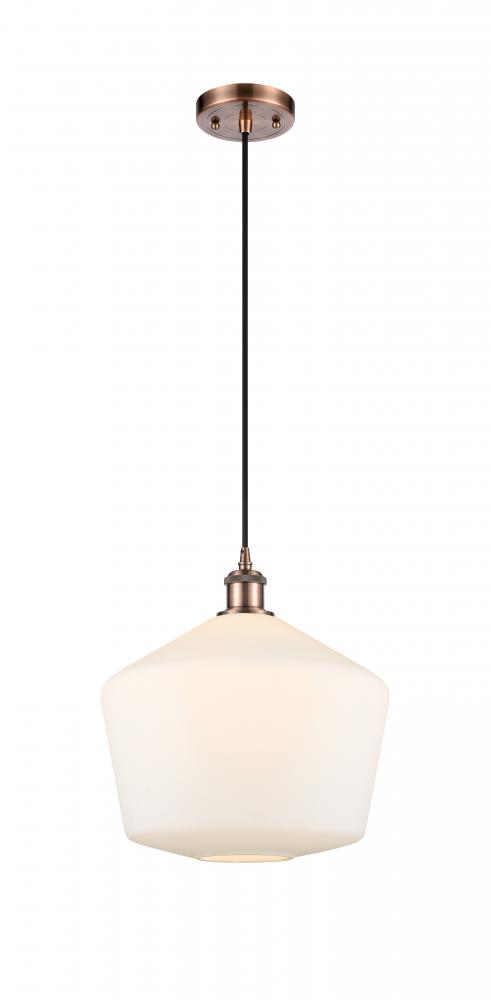 Cindyrella - 1 Light - 12 inch - Antique Copper - Cord hung - Mini Pendant