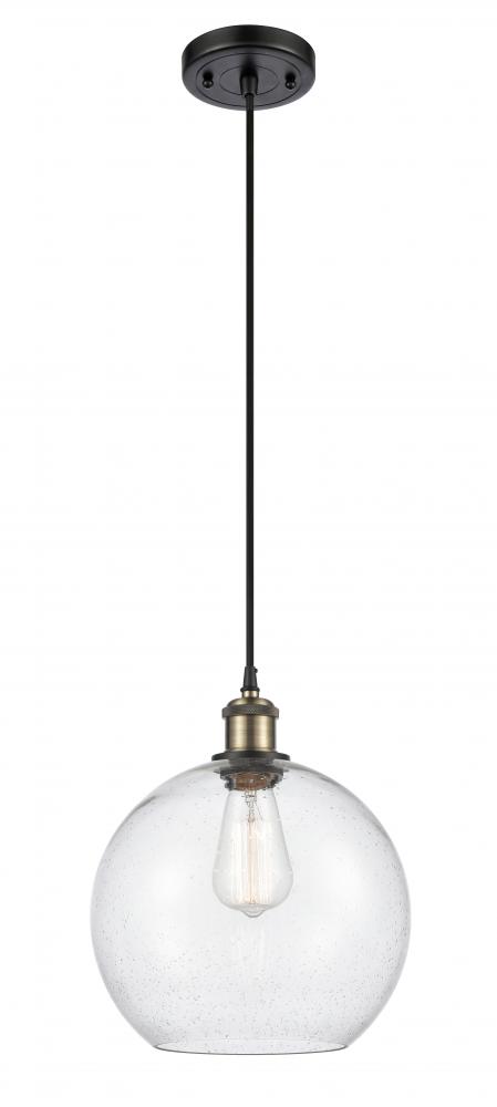 Athens - 1 Light - 10 inch - Black Antique Brass - Cord hung - Mini Pendant