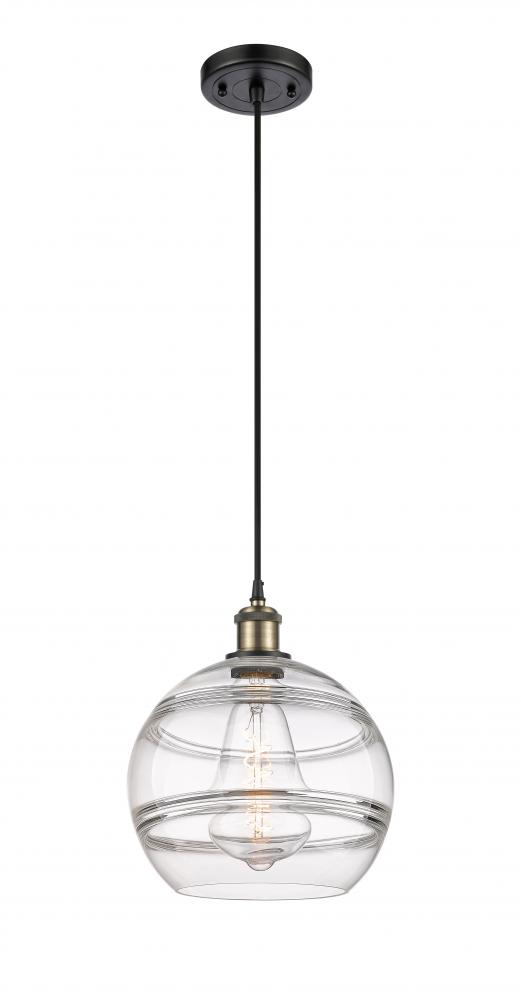 Rochester - 1 Light - 10 inch - Black Antique Brass - Cord hung - Mini Pendant