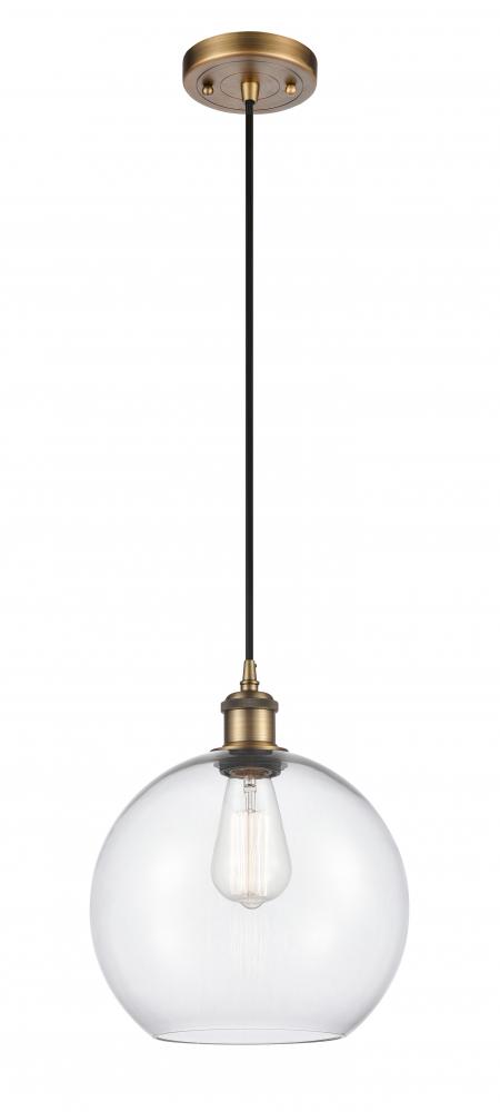 Athens - 1 Light - 10 inch - Brushed Brass - Cord hung - Mini Pendant