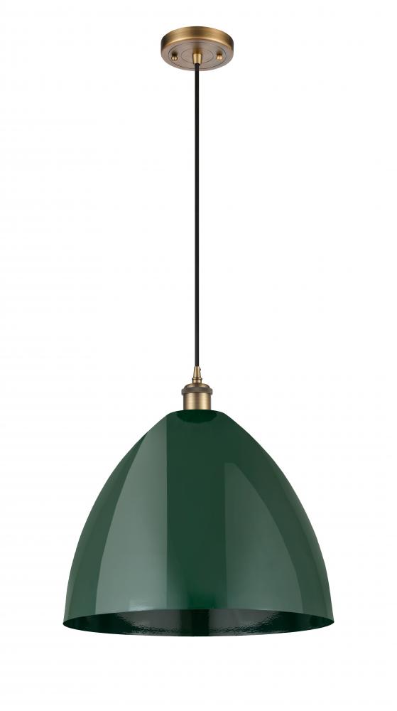 Plymouth - 1 Light - 16 inch - Brushed Brass - Cord hung - Mini Pendant