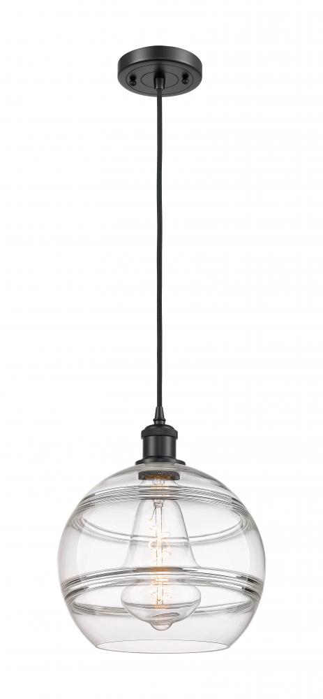 Rochester - 1 Light - 10 inch - Matte Black - Cord hung - Mini Pendant