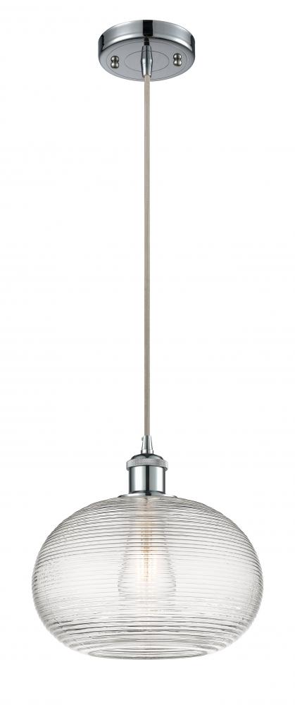 Ithaca - 1 Light - 10 inch - Polished Chrome - Cord hung - Mini Pendant