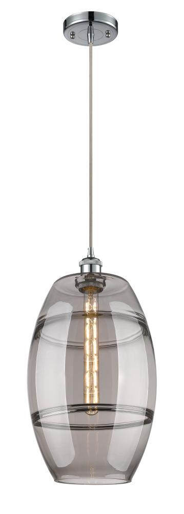 Vaz - 1 Light - 10 inch - Polished Chrome - Cord hung - Mini Pendant