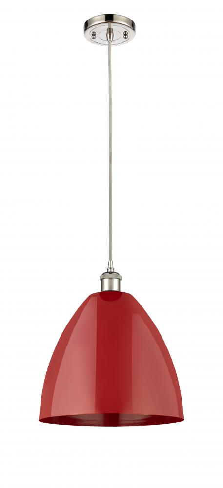 Plymouth - 1 Light - 12 inch - Polished Nickel - Cord hung - Mini Pendant