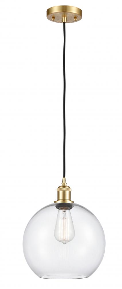 Athens - 1 Light - 10 inch - Satin Gold - Cord hung - Mini Pendant