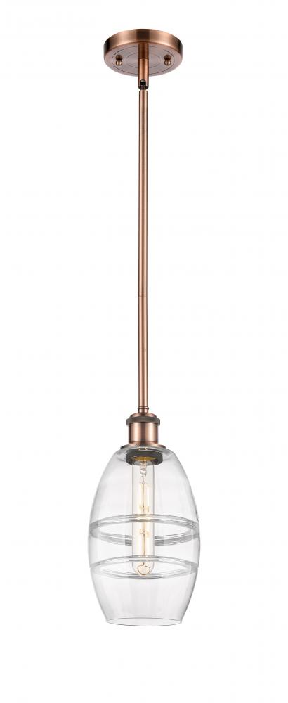 Vaz - 1 Light - 6 inch - Antique Copper - Mini Pendant