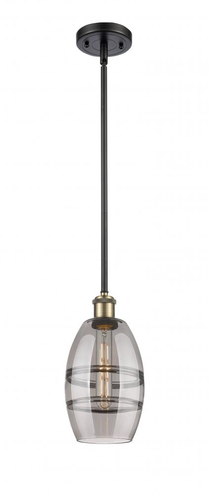 Vaz - 1 Light - 6 inch - Black Antique Brass - Mini Pendant