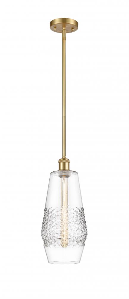 Windham - 1 Light - 7 inch - Satin Gold - Mini Pendant