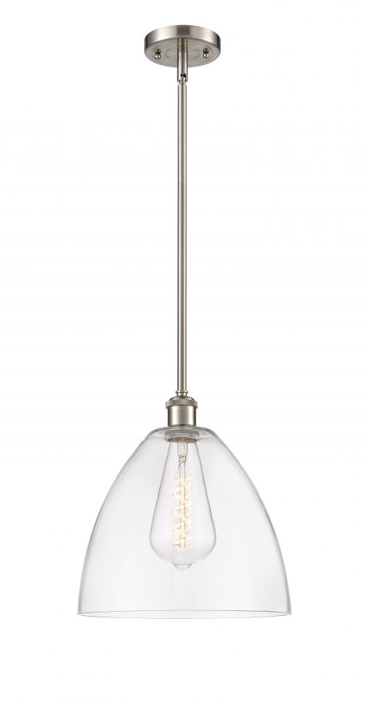 Bristol - 1 Light - 12 inch - Brushed Satin Nickel - Mini Pendant