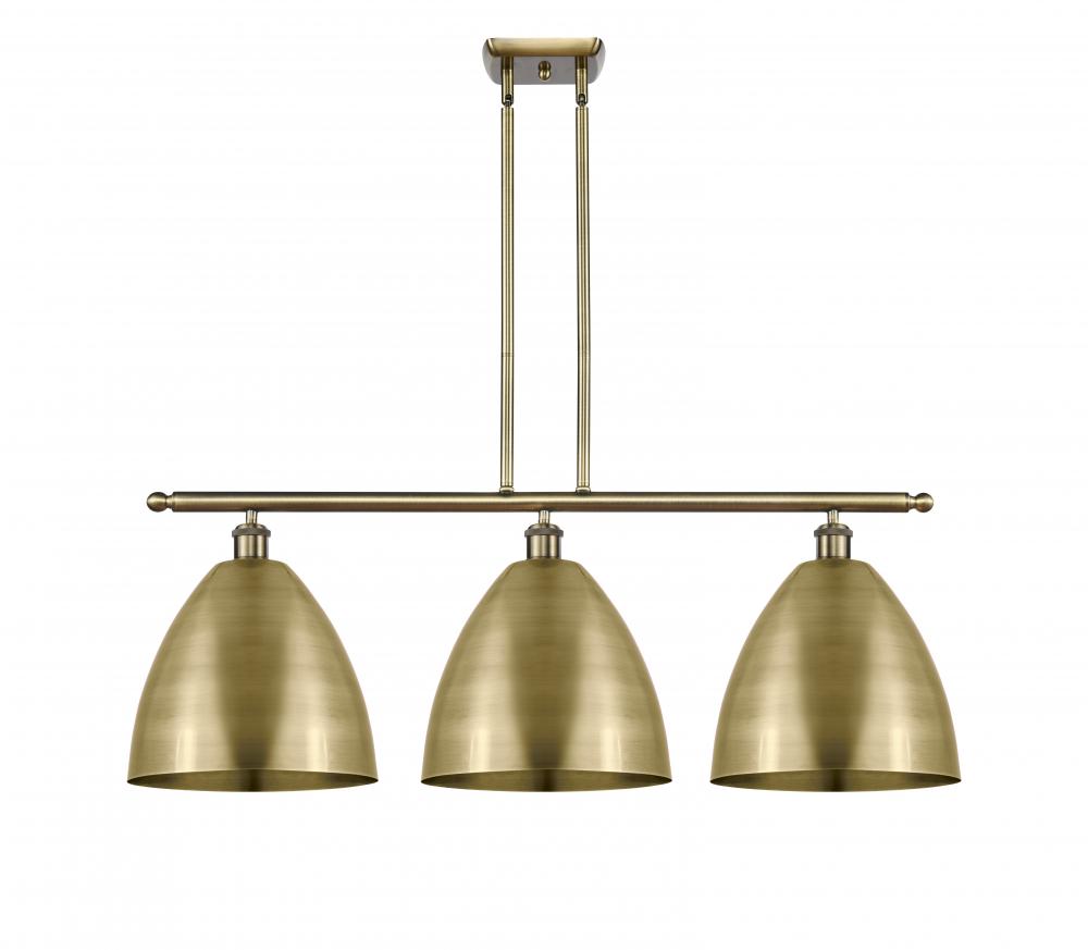 Bristol - 3 Light - 39 inch - Antique Brass - Cord hung - Island Light