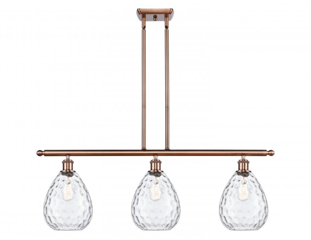 Waverly - 3 Light - 36 inch - Antique Copper - Cord hung - Island Light