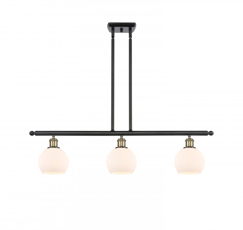 Athens - 3 Light - 36 inch - Black Antique Brass - Cord hung - Island Light