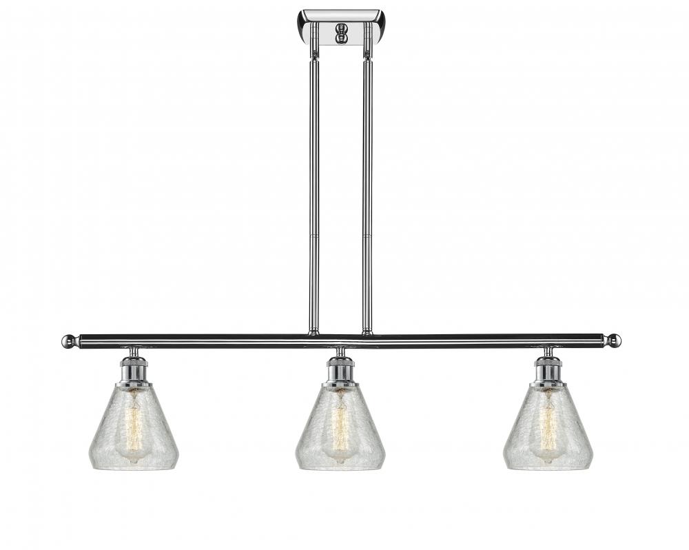 Conesus - 3 Light - 36 inch - Polished Chrome - Cord hung - Island Light