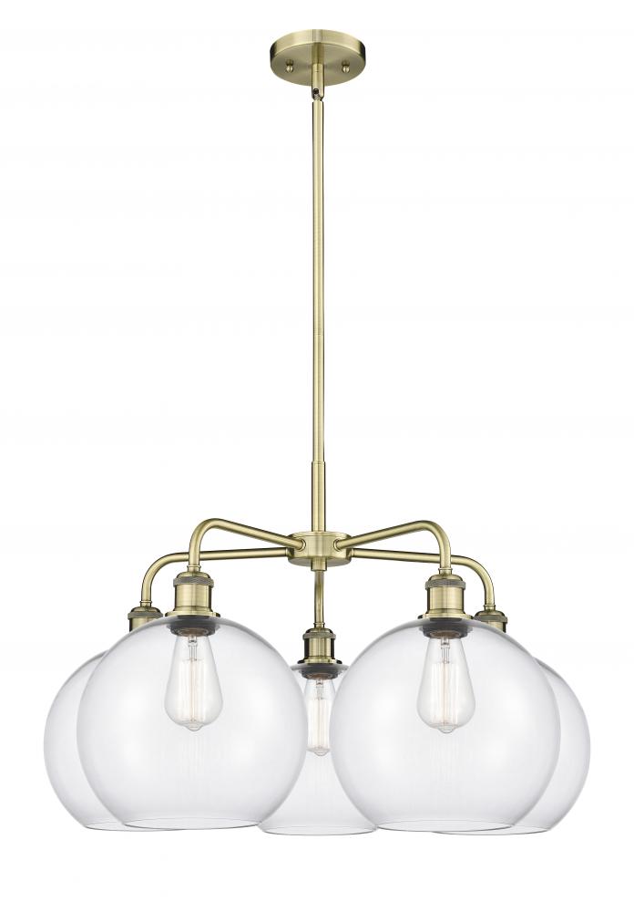 Athens - 5 Light - 28 inch - Antique Brass - Chandelier