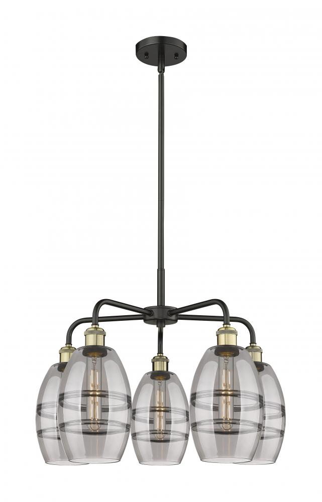 Vaz - 5 Light - 24 inch - Black Antique Brass - Chandelier