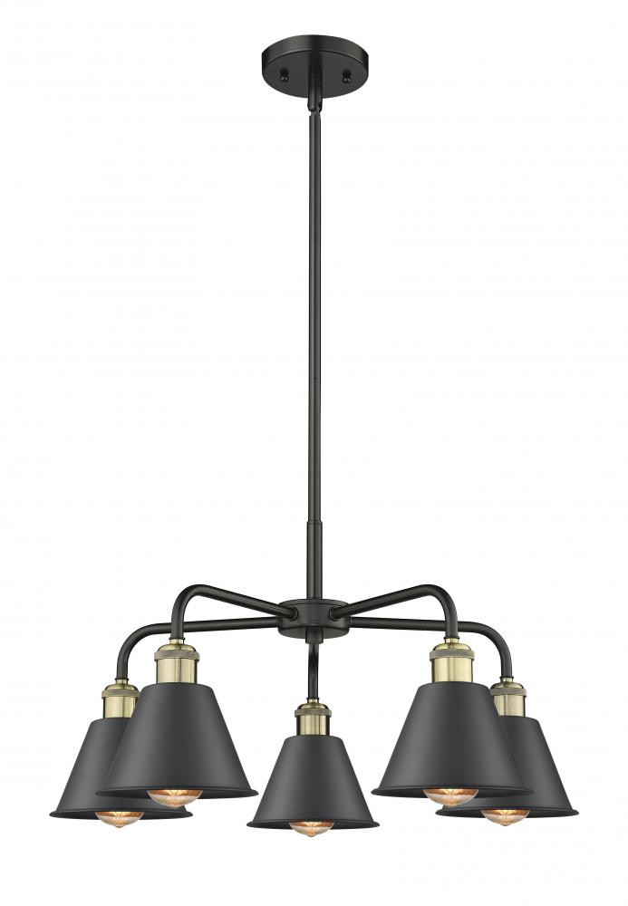 Ballston - 5 Light - 25 inch - Black Antique Brass - Chandelier