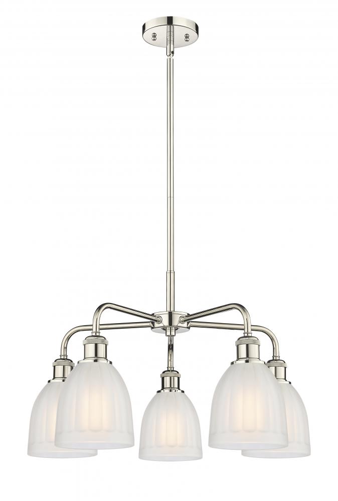 Brookfield - 5 Light - 24 inch - Polished Nickel - Chandelier