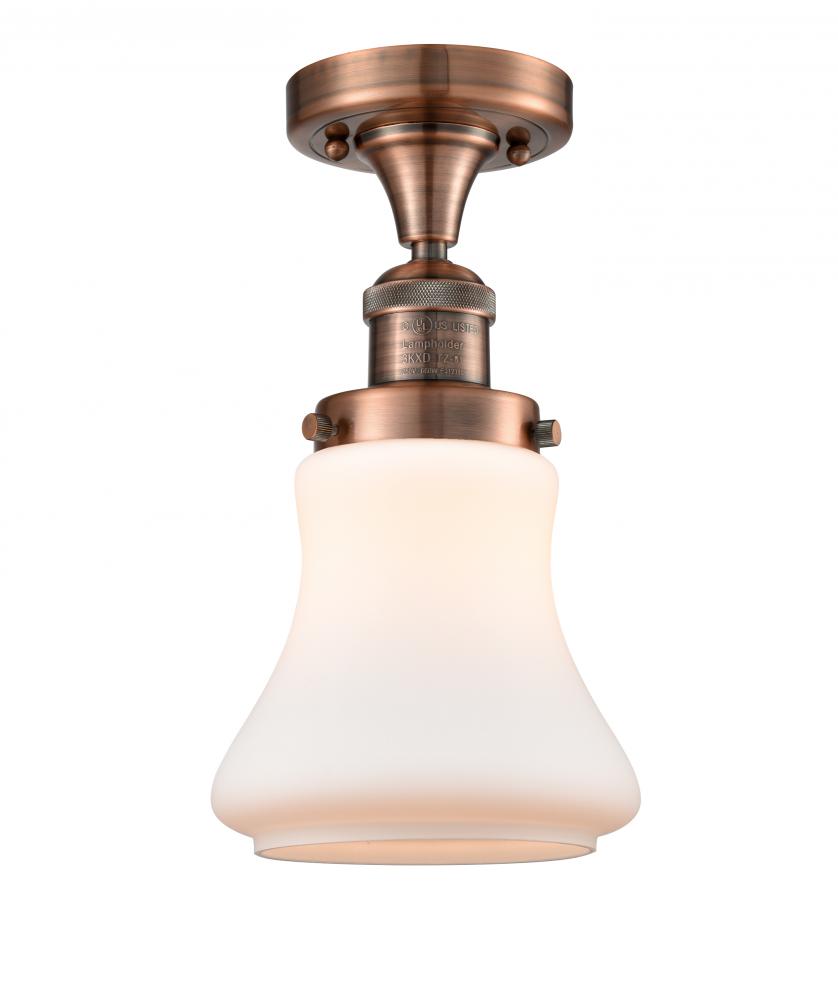 Bellmont - 1 Light - 6 inch - Antique Copper - Semi-Flush Mount