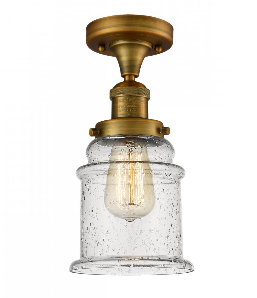 Canton - 1 Light - 6 inch - Brushed Brass - Semi-Flush Mount