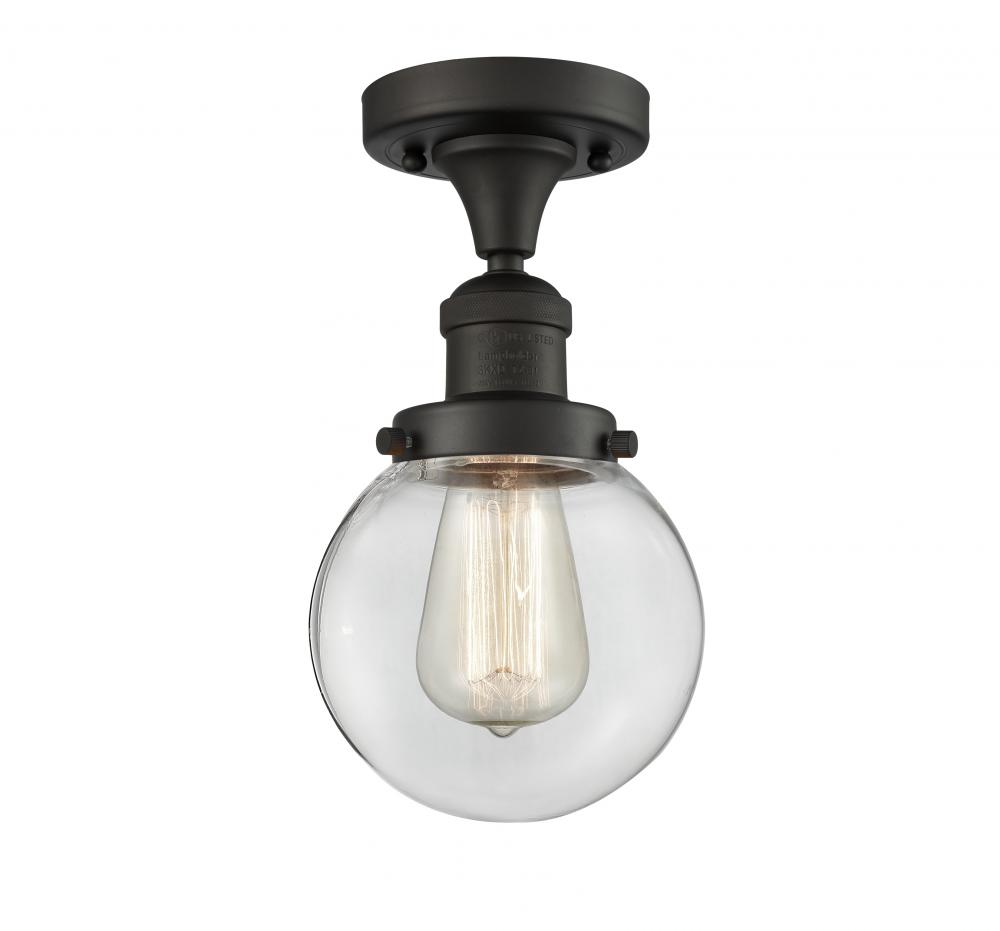 Beacon - 1 Light - 6 inch - Oil Rubbed Bronze - Semi-Flush Mount