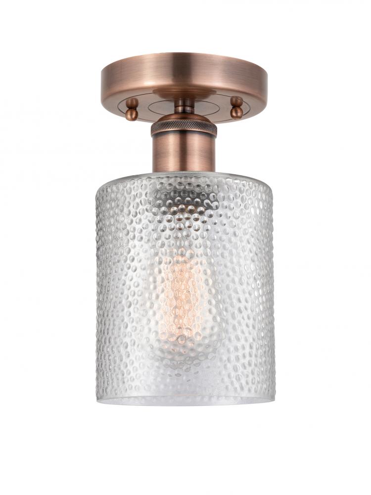 Cobbleskill - 1 Light - 5 inch - Antique Copper - Semi-Flush Mount