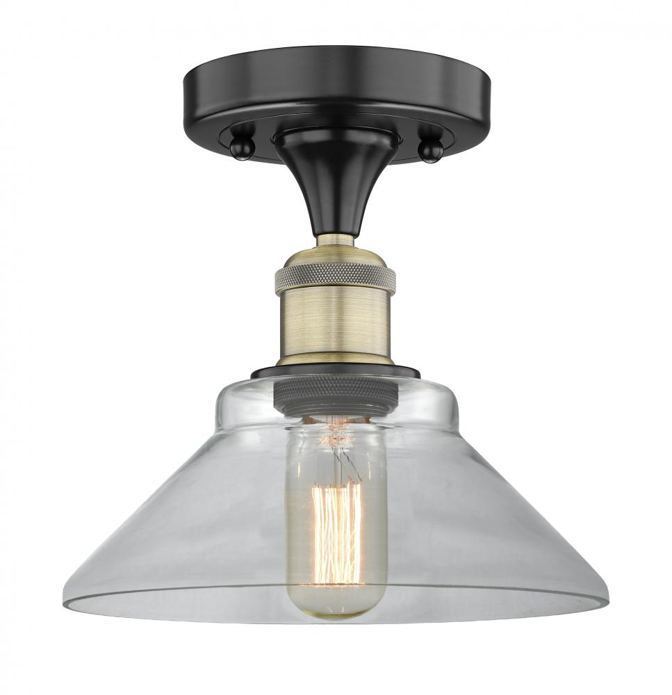 Orwell - 1 Light - 8 inch - Black Antique Brass - Flush Mount