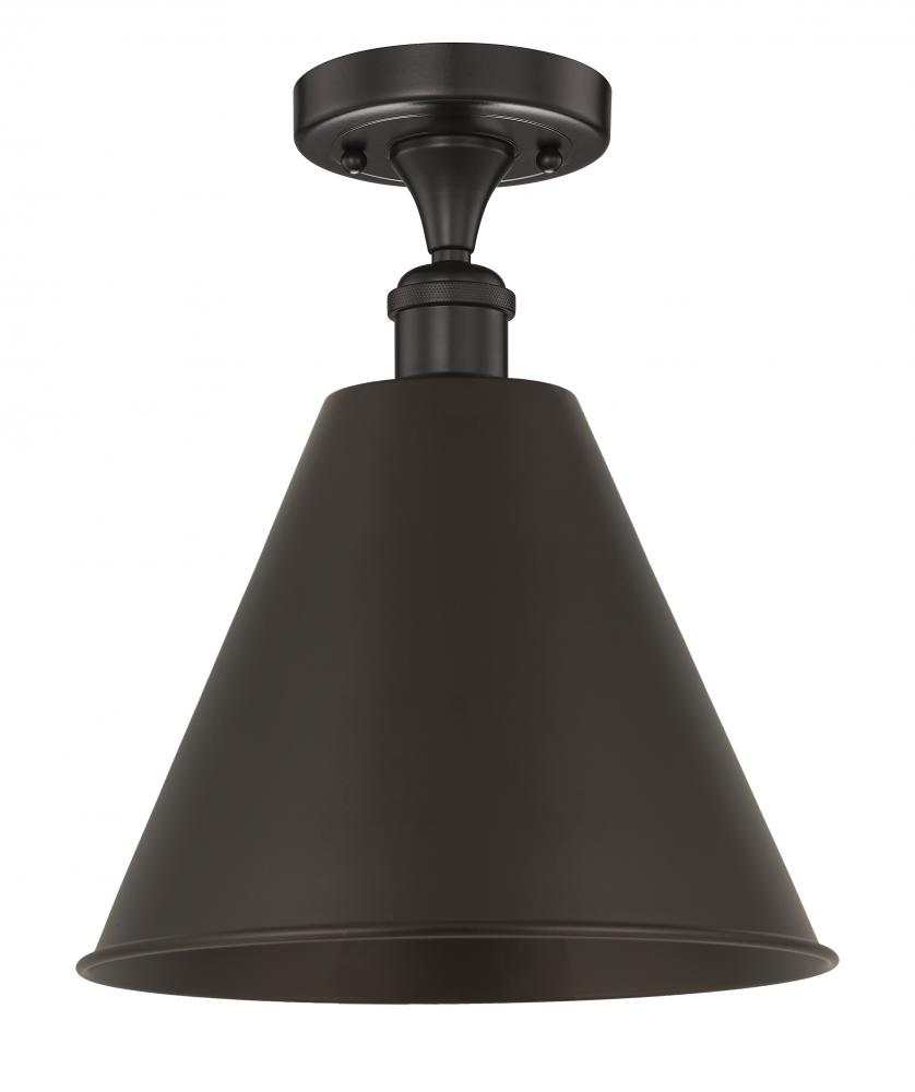 Berkshire - 1 Light - 12 inch - Oil Rubbed Bronze - Semi-Flush Mount