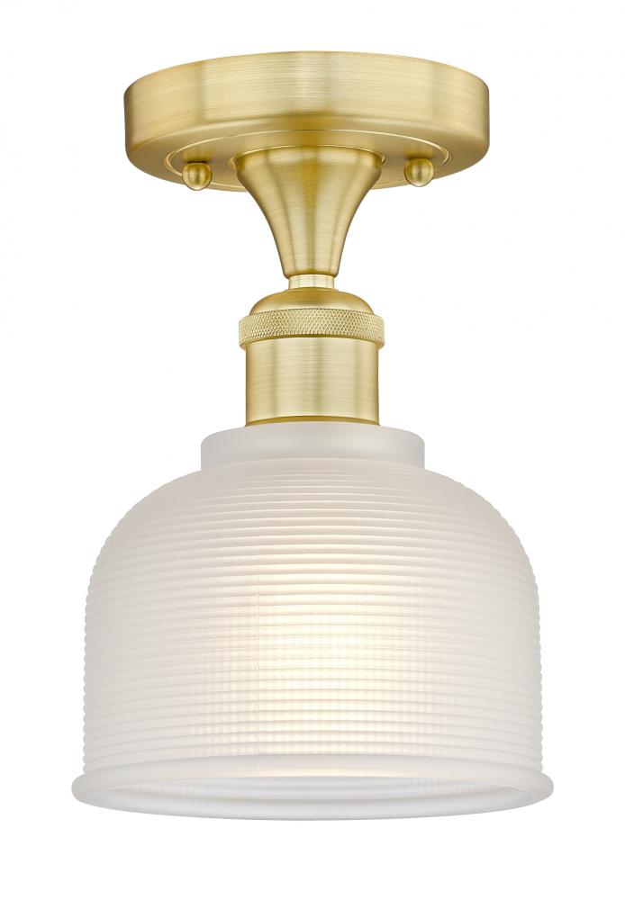 Dayton - 1 Light - 6 inch - Satin Gold - Flush Mount