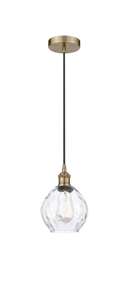 Waverly - 1 Light - 6 inch - Antique Brass - Cord hung - Mini Pendant