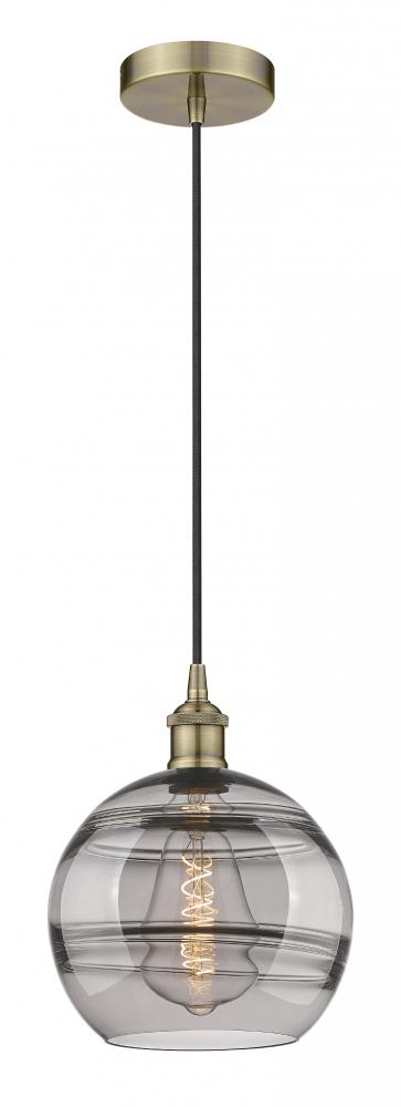 Rochester - 1 Light - 10 inch - Antique Brass - Cord hung - Mini Pendant