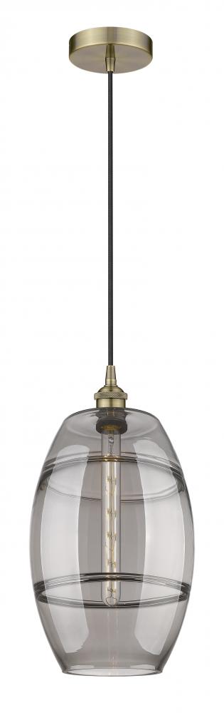 Vaz - 1 Light - 10 inch - Antique Brass - Cord hung - Mini Pendant