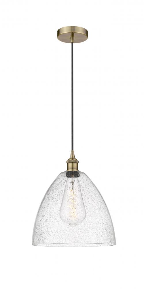 Bristol - 1 Light - 12 inch - Antique Brass - Cord hung - Mini Pendant