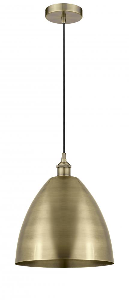 Bristol - 1 Light - 12 inch - Antique Brass - Cord hung - Mini Pendant