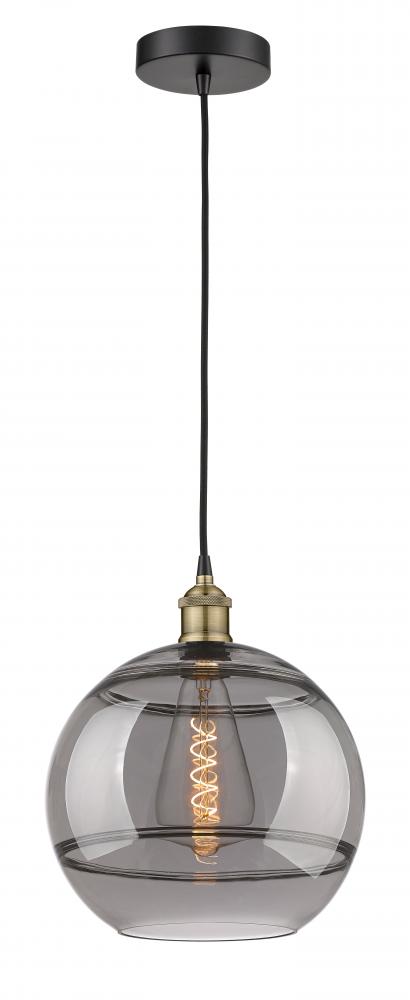 Rochester - 1 Light - 12 inch - Black Antique Brass - Cord hung - Mini Pendant