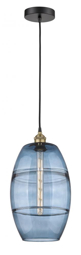 Vaz - 1 Light - 10 inch - Black Antique Brass - Cord hung - Mini Pendant