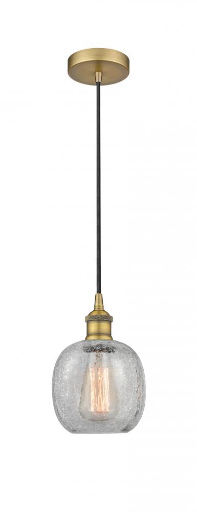 Belfast - 1 Light - 6 inch - Brushed Brass - Cord hung - Mini Pendant