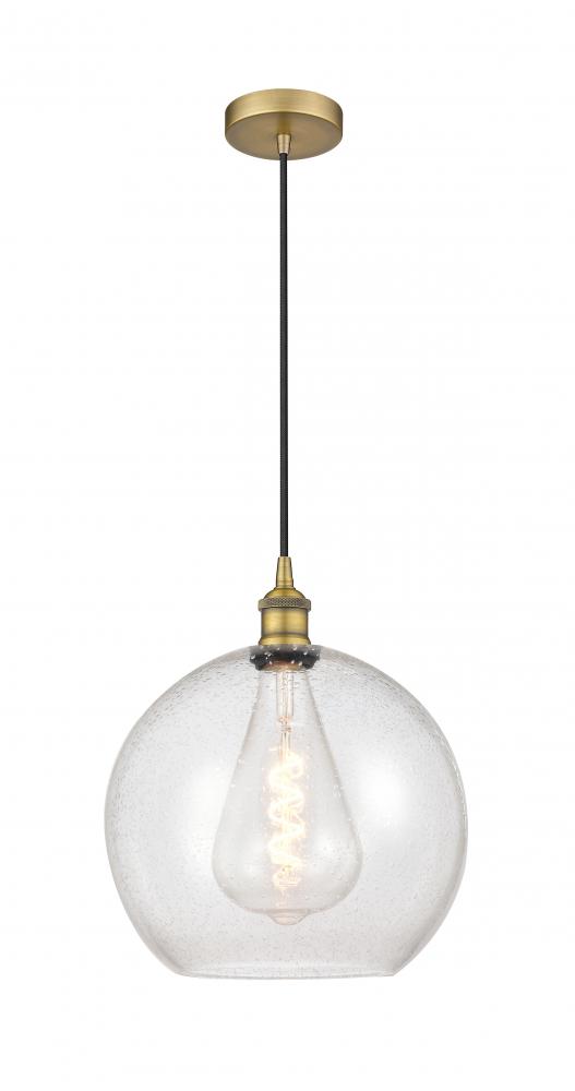 Athens - 1 Light - 12 inch - Brushed Brass - Cord hung - Mini Pendant