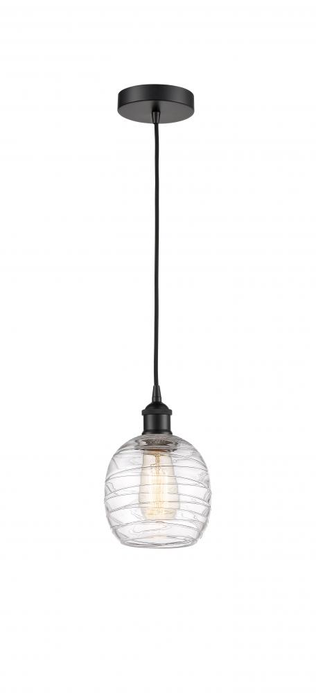 Belfast - 1 Light - 6 inch - Matte Black - Cord hung - Mini Pendant