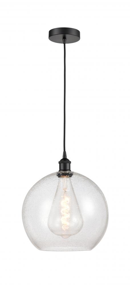 Athens - 1 Light - 12 inch - Matte Black - Cord hung - Mini Pendant