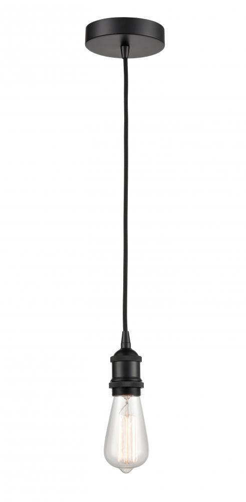 Edison - 1 Light - 2 inch - Matte Black - Cord hung - Mini Pendant