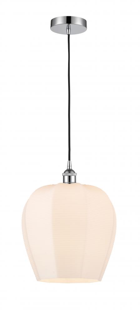 Norfolk - 1 Light - 12 inch - Polished Chrome - Cord hung - Mini Pendant