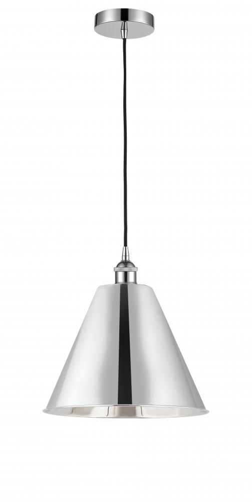 Berkshire - 1 Light - 12 inch - Polished Chrome - Cord hung - Mini Pendant