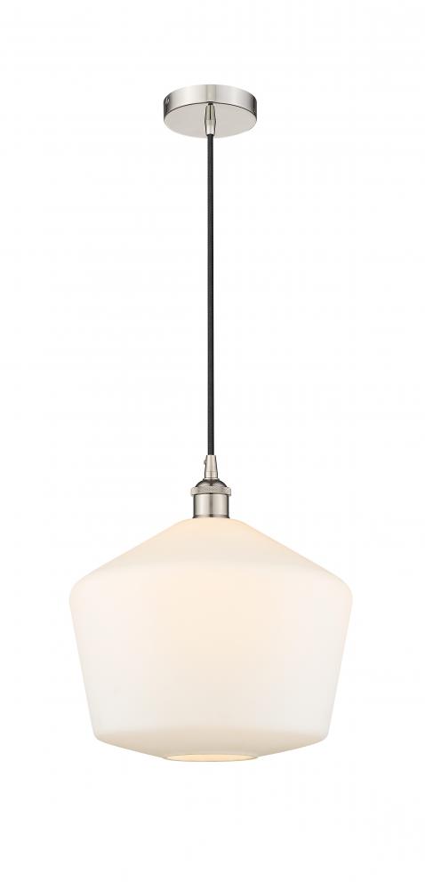 Cindyrella - 1 Light - 12 inch - Polished Nickel - Cord hung - Mini Pendant