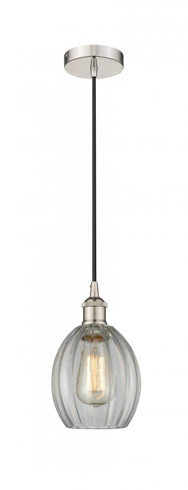 Eaton - 1 Light - 6 inch - Polished Nickel - Cord hung - Mini Pendant