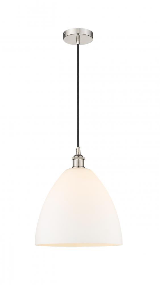 Bristol - 1 Light - 12 inch - Polished Nickel - Cord hung - Mini Pendant