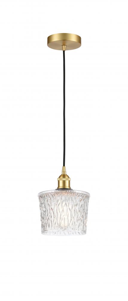 Niagara - 1 Light - 7 inch - Satin Gold - Cord hung - Mini Pendant