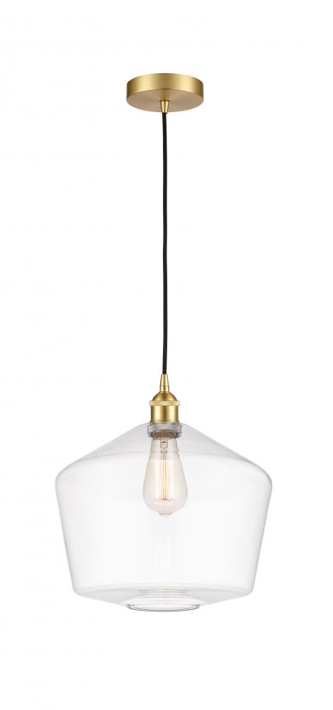 Cindyrella - 1 Light - 12 inch - Satin Gold - Cord hung - Mini Pendant