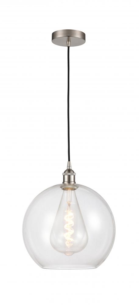 Athens - 1 Light - 12 inch - Brushed Satin Nickel - Cord hung - Mini Pendant